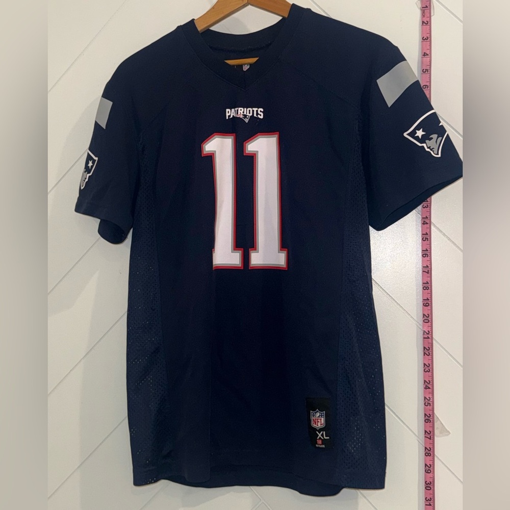 New England NFL Patriots Jersey 11 Edelman youth XL 18-20 super bowl play offs